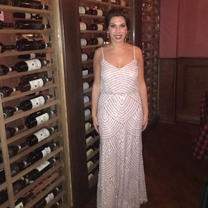 Adrianna Papell beautiful, beaded long dress